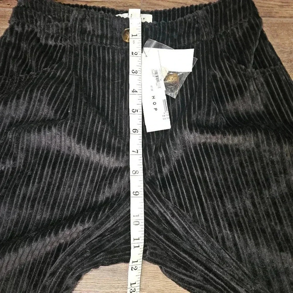 Top Shop Womens Ribbed High Rised Cuffed Hem Straight Pants SZ 2 - Picture 8 of 12